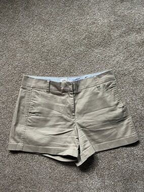 J. Crew Tan Cotton Blend Tailored Bermuda Shorts